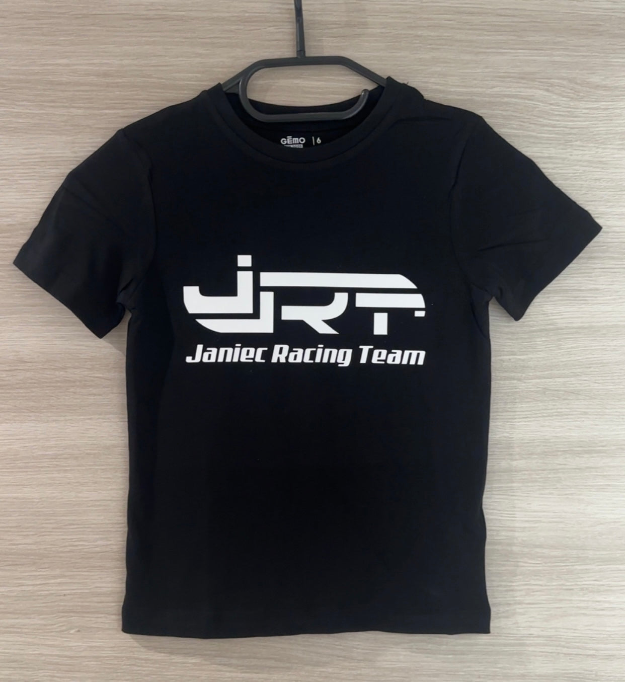 Tee shirt enfant noir flocage blanc