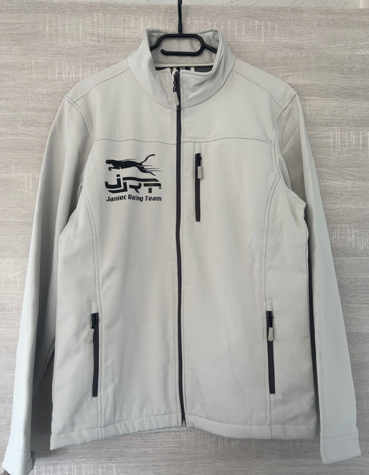 Veste blanc perlé - flocage noir