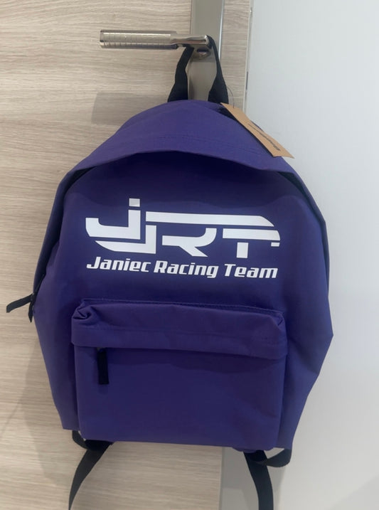 Sac à dos violet flocage blanc