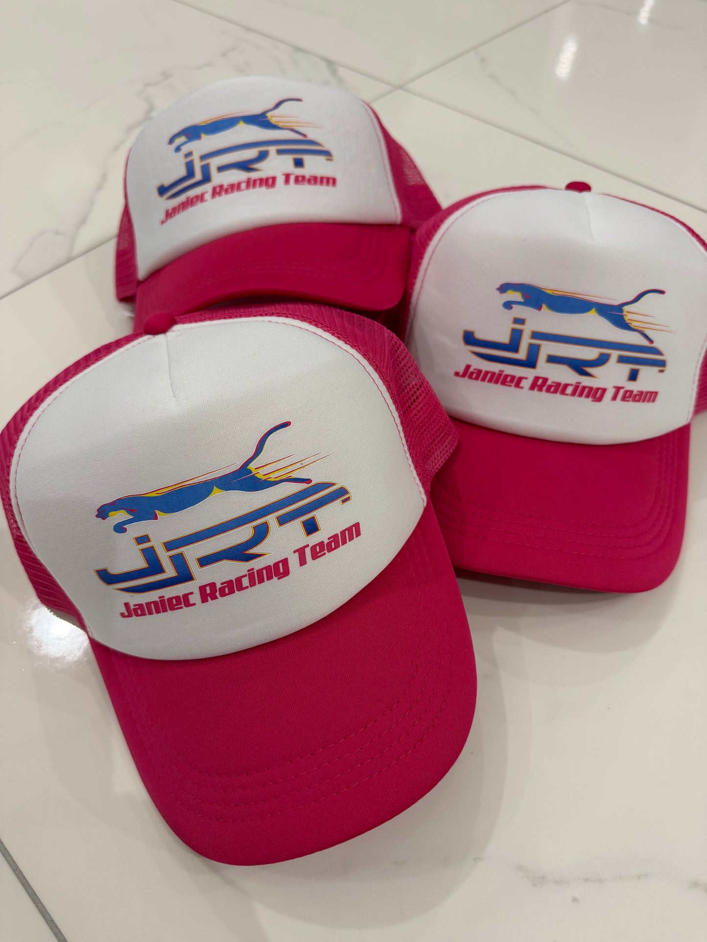 Casquette JRT blanche/rose